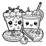 Dibujos para colorear de comida kawaii 2