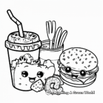 Dibujos para colorear de comida kawaii 3