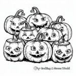 Cute Pumpkin Faces Coloring Pages 1