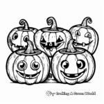 Cute Pumpkin Faces Coloring Pages 2
