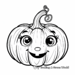 Cute Pumpkin Faces Coloring Pages 3