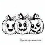 Cute Pumpkin Faces Coloring Pages 4