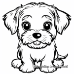 Cute Puppy Face Coloring Pages 2