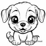 Cute Puppy Face Coloring Pages 3