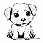 Cute Puppy Face Coloring Pages 4