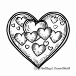 Cute Valentine's Heart Coloring Pages for Kids 1
