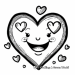 Cute Valentine's Heart Coloring Pages for Kids 2