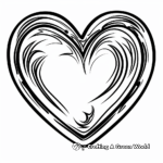 Cute Valentine's Heart Coloring Pages for Kids 3