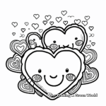Cute Valentine's Heart Coloring Pages for Kids 4