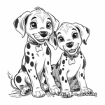 Dalmatian Puppies Coloring Sheets 2