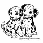 Dalmatian Puppies Coloring Sheets 4