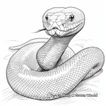 Dangerous Taipan Snake Coloring Pages 3