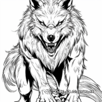 Dark Werewolf Coloring Pages 1
