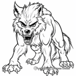 Dark Werewolf Coloring Pages 4