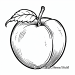 Delectable Peach Coloring Pages 1