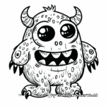 Delightful Kawaii Monster Coloring Pages 1