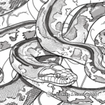 Detailed Anaconda Skin Pattern Coloring Pages for Adults 3