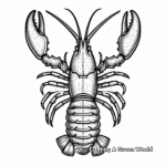 Detailed Astrological Cancer (Lobster) Sign Coloring Page 3