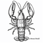 Detailed Astrological Cancer (Lobster) Sign Coloring Page 4