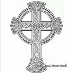 Detailed Celtic Cross Coloring Pages 1
