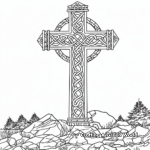 Detailed Celtic Cross Coloring Pages 3