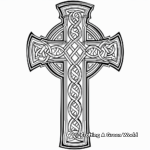 Detailed Celtic Cross Coloring Pages 4