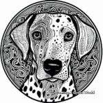 Detailed Dalmatian Mandala Coloring Pages for Adults 1