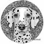 Detailed Dalmatian Mandala Coloring Pages for Adults 2