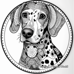 Detailed Dalmatian Mandala Coloring Pages for Adults 3