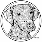 Detailed Dalmatian Mandala Coloring Pages for Adults 4