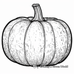Detailed Harvest Pumpkin Coloring Pages for Adults 1