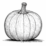 Detailed Harvest Pumpkin Coloring Pages for Adults 2