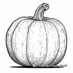 Detailed Harvest Pumpkin Coloring Pages for Adults 3