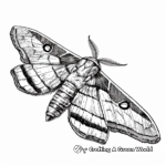 Detailed Hawk Moth Coloring Pages for Adults 2