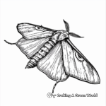 Detailed Hawk Moth Coloring Pages for Adults 3