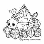 Detailed Kawaii Geometric Shapes Coloring Pages for Adults 1