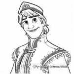 Detailed Kristoff Coloring Pages for Adults 4