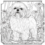 Detailed Maltese Breed Coloring Pages for Adults 1