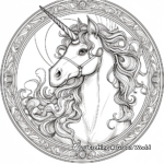 Detailed Mandala Unicorn Coloring Pages for Adults 3