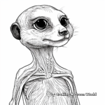 Detailed Meerkat Anatomy Coloring Pages for Adults 1