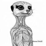 Detailed Meerkat Anatomy Coloring Pages for Adults 2