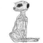 Detailed Meerkat Anatomy Coloring Pages for Adults 4