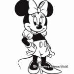 Detailed Minnie Mouse Fashionista Coloring Pages 1