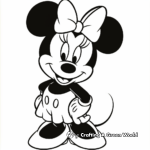Detailed Minnie Mouse Fashionista Coloring Pages 2