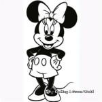 Detailed Minnie Mouse Fashionista Coloring Pages 3