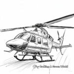 Detailed Modern Helicopter Coloring Pages for Adults 4