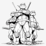 Detailed Mutant Ninja Turtles Coloring Pages for Adults 1