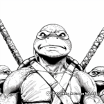 Detailed Mutant Ninja Turtles Coloring Pages for Adults 2