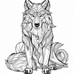Detailed Mythical Wolf God Coloring Pages 1
