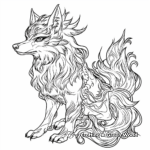 Detailed Mythical Wolf God Coloring Pages 3